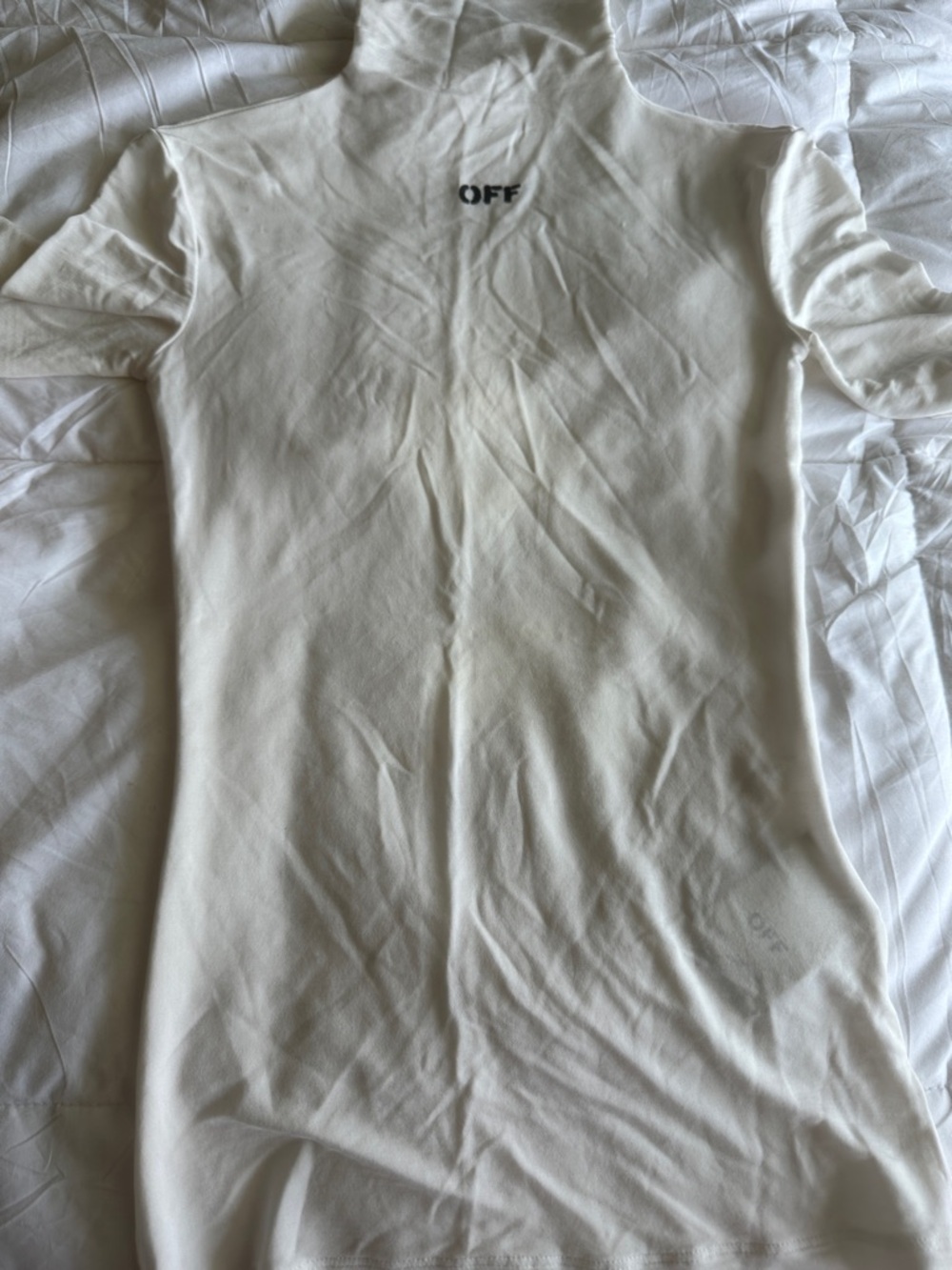 Off-White Cream Short Sleeve Logo Tee